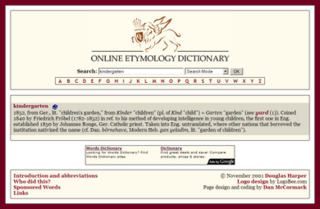 <i>Online Etymology Dictionary</i> Free online English-language dictionary