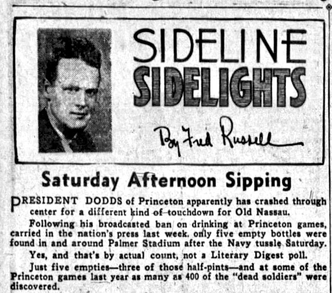 An example of Russell's column in the Nashville Banner, October 29, 1936