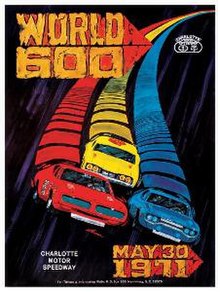 Cartel oficial de las World 600 de 1971