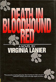 <i>Death in Bloodhound Red</i> 1995 mystery novel by American author Virginia Lanier