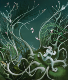 Spring, 2006, oil on canvas, 72 x 62 inches (182.9 x 157.5 cm) at the Smithsonian American Art Museum Inka Essenhigh Spring.png