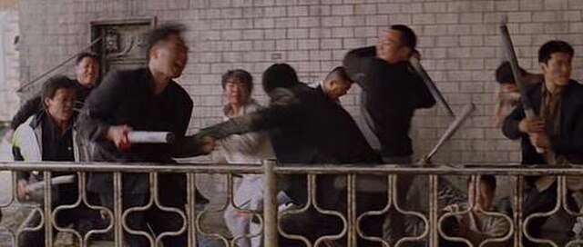 A fighting scene from the movie