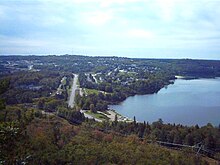 The city of Elliot Lake; the lake on the right Elliot Lake.jpg
