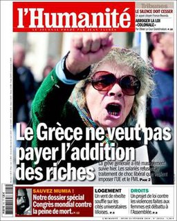 <i>LHumanité</i> French daily newspaper