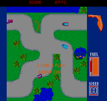 The arcade version in attract mode Stocker-arcade-screenshot-attract-mode.png