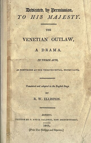 <i>The Venetian Outlaw</i> 1805 play