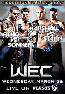 <span class="mw-page-title-main">WEC 33</span> WEC MMA event in 2008