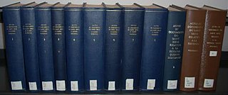 <i>Actes et documents du Saint Siège relatifs à la Seconde Guerre Mondiale</i> eleven-volume collection of documents from the Vatican historical archives
