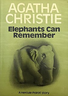 <i>Elephants Can Remember</i> 1972 Poirot novel by Agatha Christie