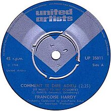 F. Hardy, SP Comment te dire adieu, United Artists 1969.JPG