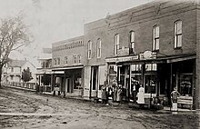 Part of the Greencastle business district in the 1890s. GreencastleMO1.jpg