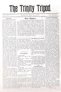 <i>The Trinity Tripod</i> Student newspaper of Trinity College in Hartford, Connecticut