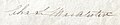 Signature of Col. Charles Somerville McAlester Esq. who purchased Chapelton on 6 February 1827.