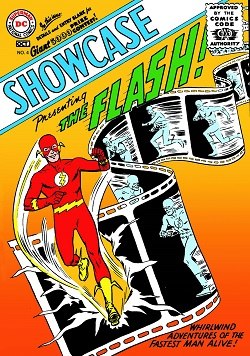 Showcase #4, featuring the Silver Age Flash, art by Carmine Infantino.