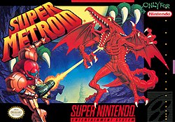 A video game cover. A person in a powered exoskeleton fires a projectile at a winged beast.