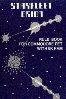 Обложка книги правил для Commodore PET версии Звездного Флота Ориона