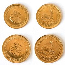 1 R and 2 R coin issued from 1961 to 1983 ZA Gold Rands 1961-1983.jpg