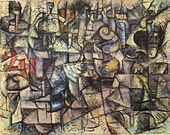 1911, Rhythmen von Objekten (Ritmi d'oggetti), Öl auf Leinwand, 53 x 67 cm, Pinacoteca di Brera