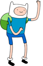 An image of Finn as he appears in the television series Adventure Time