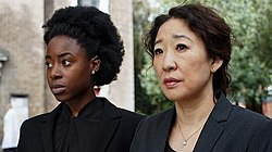 Still of ((Sandra Oh)) and ((Kirby-Howell Baptiste)) in ((Sorry, Baby)), ((Killing Eve.jpeg