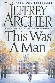 <i>This Was a Man</i> (Jeffrey Archer) 2016 novel by Jeffrey Archer