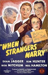 <i>When Strangers Marry</i> 1944 film by William Castle