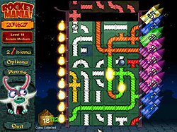 The player rotates fuse segments to launch fireworks. Rocket Mania.jpg