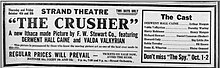 The Crusher (1917) Advert.jpg