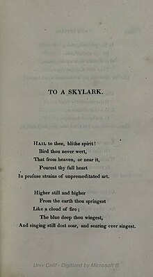 1820 publication in the Prometheus Unbound collection. Toskylark.jpg