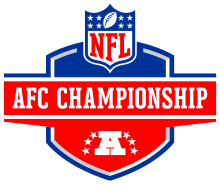 AFC Championship Game logo, 2008-2010 (Used with old shield since 2005) AFC Championship logo old.svg
