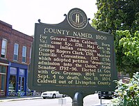 Historical marker in Princeton Caldwellcohistmarker.jpg