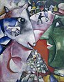 Image 28I and the Village, 1911, by Marc Chagall, a modern painter (from 20th century)