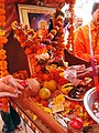 Close-up View of Gajanan Maharaj during the Palkhi Miravnuk.