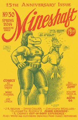 Mineshaft #30 15th Anniversary Issue front cover by Robert Crumb (Spring 2014)