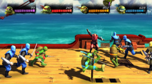 Turtles in Time Re-Shelled is an enhanced remake of the original Turtles in Time. TMNTreshelled screenshot.png