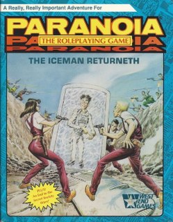 <i>The Iceman Returneth</i> Humorous tabletop role-playing adventure