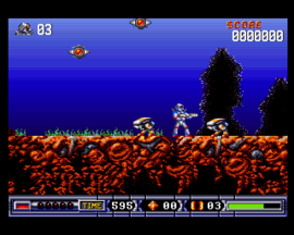 The first level of the game (Amiga version) Turrican ii 02.png