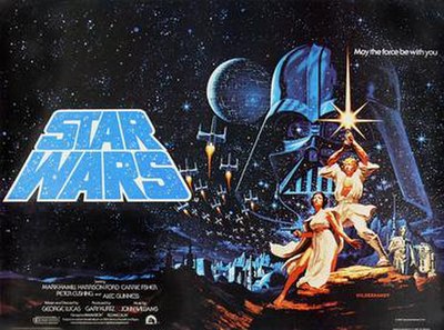 The Hildebrandts' Style ‘B’ quad poster for the UK release of Star Wars (1977)