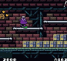 A screenshot of gameplay in Grimace's Birthday. Grimace's Birthday GBC.jpg