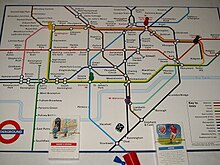 The start of a game of The London Game, with five players each at the five main stations. Londongame001inprogress.jpg