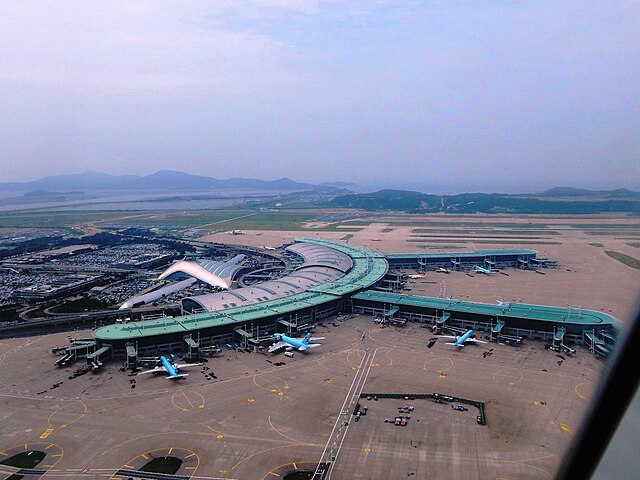 Aerial view of Incheon International Airport Terminal 1
