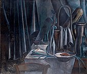 Nature morte (Still Life), 1912, oil on canvas, 100.5 × 118 cm, The State Hermitage Museum, Saint Petersburg, Russia. Reproduced in Du "Cubisme", 1912