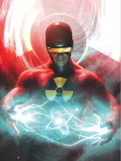 Michael Komarck's cover art for Doctor Solar, Man of the Atom #1 (July 2010) from Dark Horse Comics