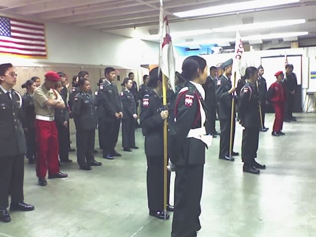 Lowell JROTC indoor review in May 2005.