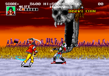Gameplay screenshot. NEOGEO Sengoku (Sengoku Densho).png
