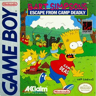 <i>Bart Simpsons Escape from Camp Deadly</i> 1991 video game