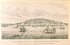 Sketch of Ciudad Bolívar in 1867.