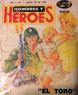 Cover of first Hombres y Heroes comic.jpg