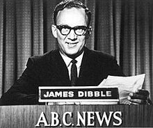 James Dibble, reading the first ABC News television bulletin in NSW, 1956 Jamesdibble.jpg