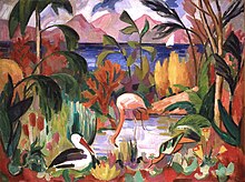 Jean Metzinger, 1907, Paysage colore aux oiseaux aquatiques, oil on canvas, 74 x 99 cm, Musee d'Art Moderne de la Ville de Paris Jean Metzinger, 1907, Paysage colore aux oiseaux aquatique, oil on canvas, 74 x 99 cm, Musee d'Art Moderne de la Ville de Paris.jpg